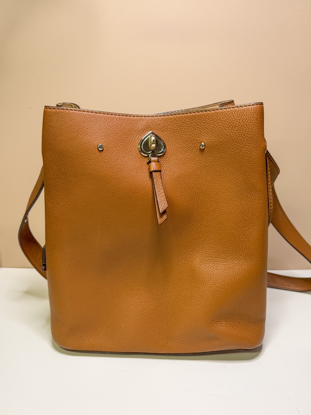 Kate spade, cognac, Crossbody Bucket Bag